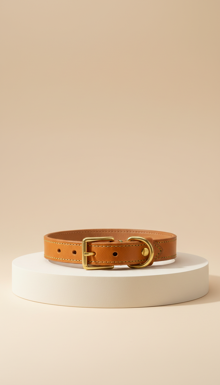 Italian Leather Dog Collar